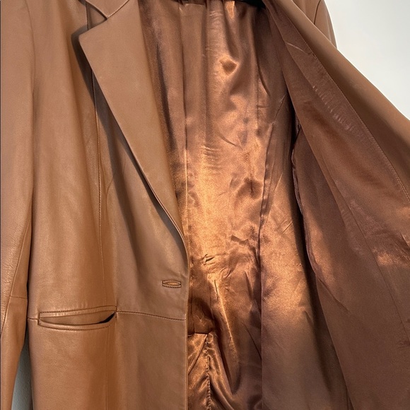 Vintage Brown Leather Blazer - Picture 6 of 10